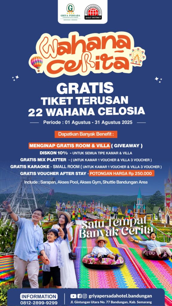 Special Offer, Wahana Cerita, Agustus, August, 2025, Bandungan, Jawa Tengah, Indonesia, Semarang, Liburan, Keluarga, Berlibur, Staycation, Celosia, Wahana, Seru