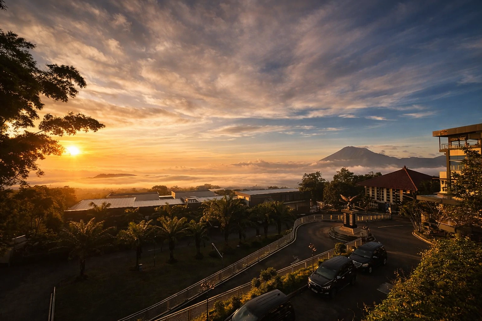 Merbabu, Rawa Pening, View, Griya Persada Bandungan, Bandungan, Kabupaten Semarang, Semarang, Jawa Tengah, Sunrise, Aesthetic