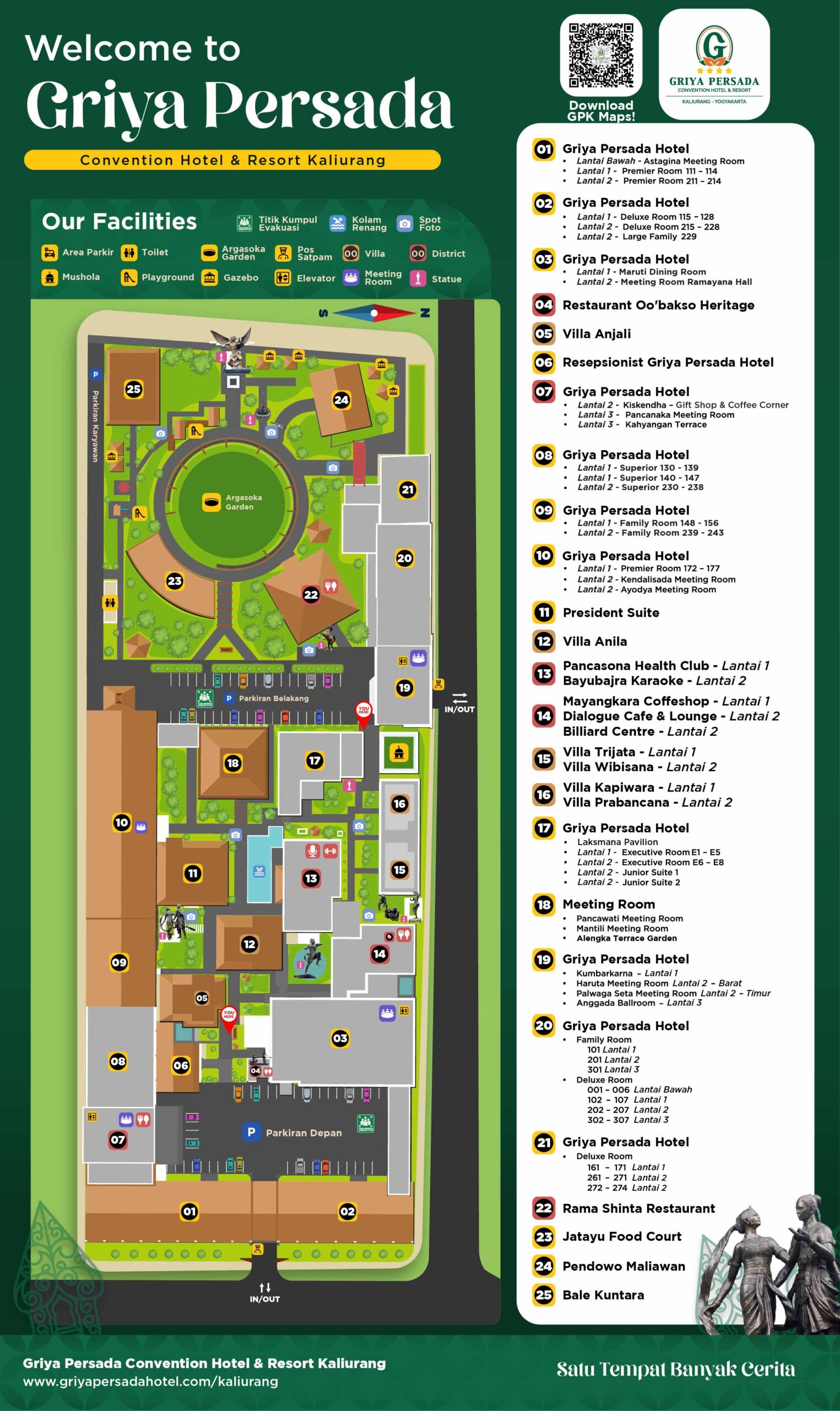 SIte Map Griya Persada Hotel Kaliurang