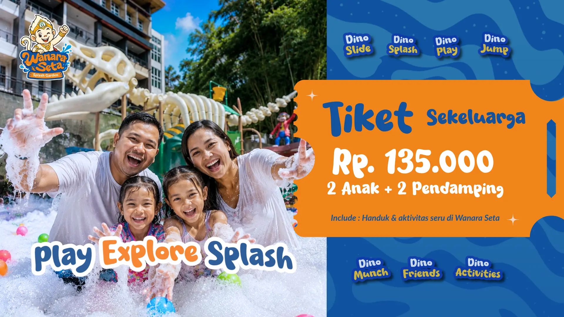 tiket wanara seta sekeluarga